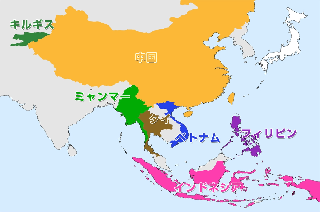 送り出し国マップ